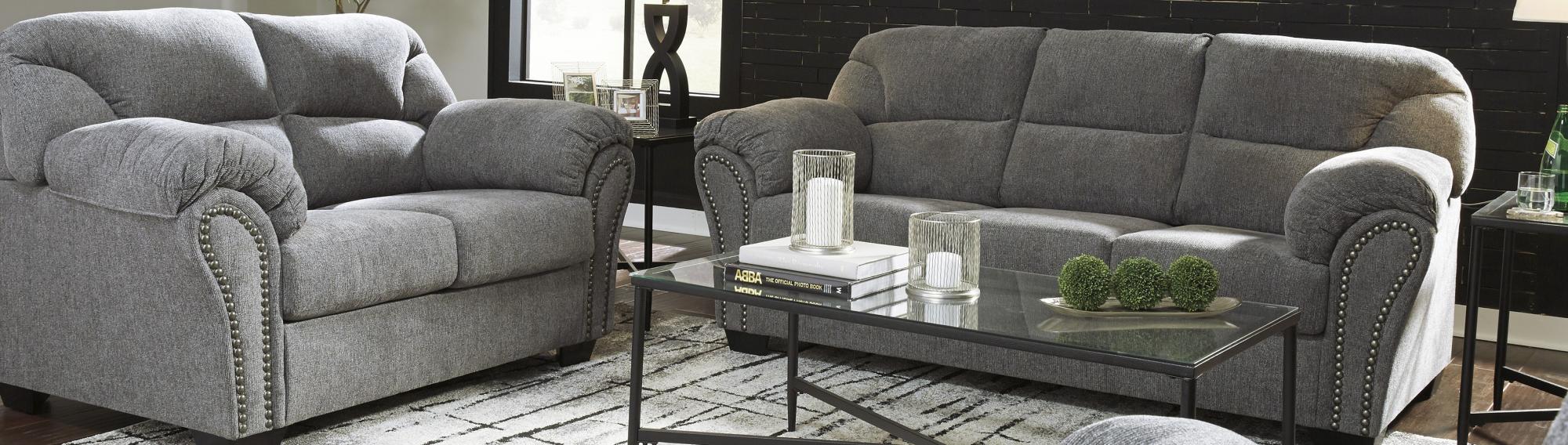 Header image of a Allmax Pewter Sofa & Loveseat from Superior Rent to Own