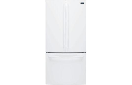 image of an affordable white double door refrigerator