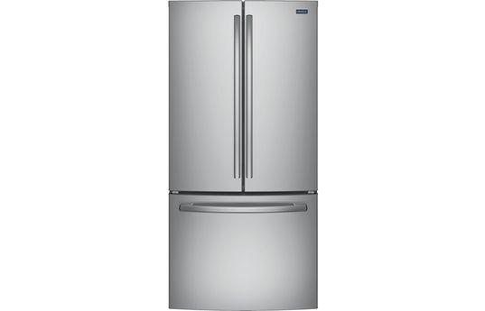 image of an affordable stainless double door refrigerator