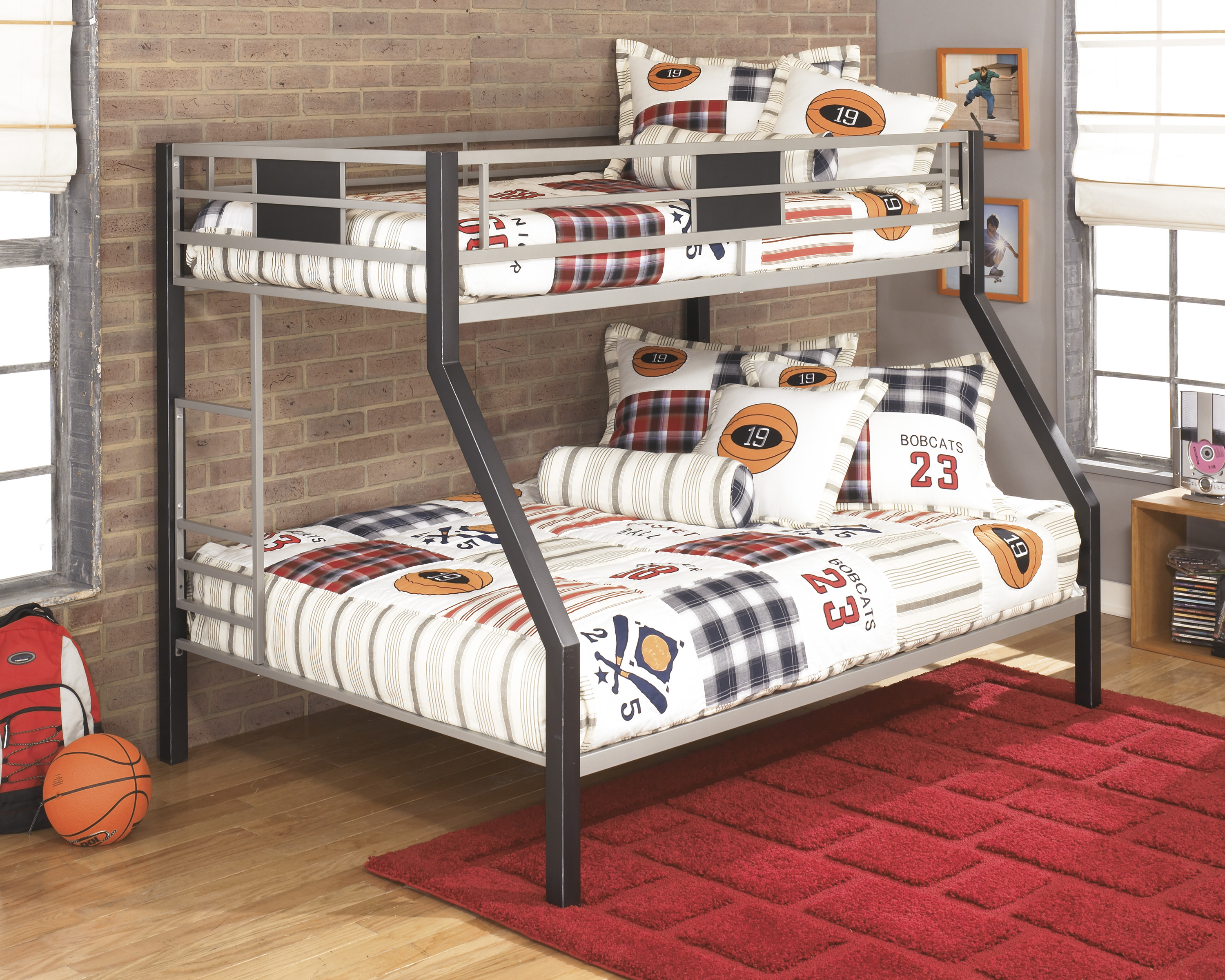 Twin over full bunk bed.