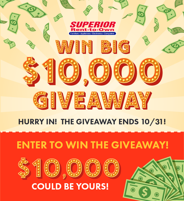 Win Big $10,000 Giveaway. Hurry In! Giveaway End 10/31. Enter to Win The Giveaway!